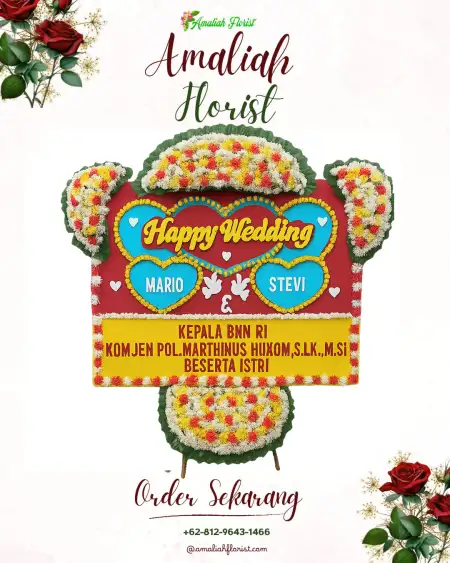 Papan Bunga Pernikahan Menduran